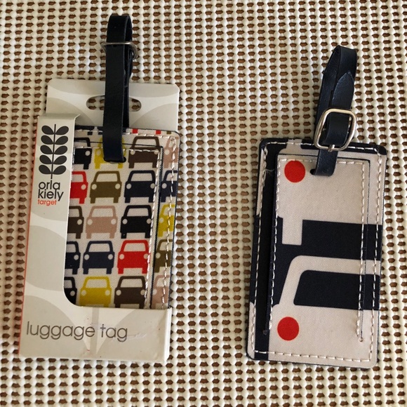 orla kiely luggage tag